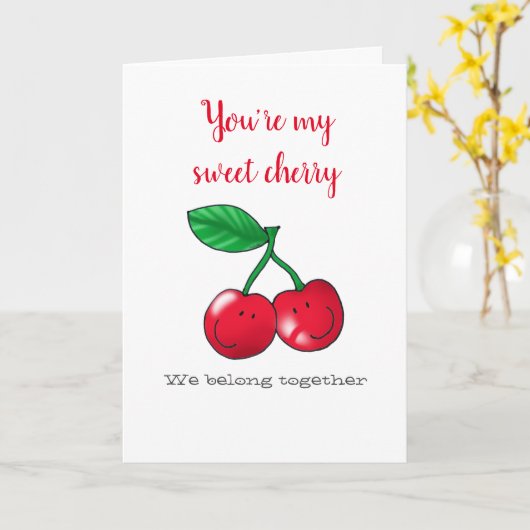 Carte Tu es ma douce cerise (Fleur jaune)