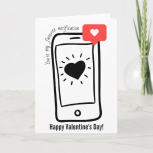 Carte Tu es ma notification préférée pour la Saint-Valen