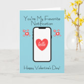 Carte Tu es ma notification préférée pour la Saint-Valen (Fleur jaune)