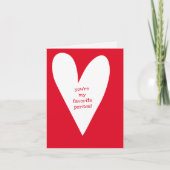 Carte Tu es ma personne préférée ! | Amitié à grand cœur (Devant)