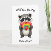 Carte Tu Es Ma Saint Valentin ? | Raccoon LGBTQ (Devant)