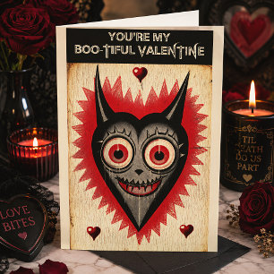 Carte Tu es ma Valentine Boo-tiful Gothique Vampire Vint