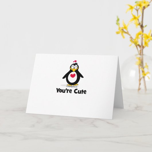 Carte Tu es mignon (Fleur jaune)