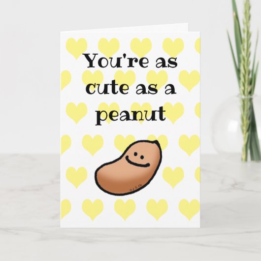 Carte Tu es mignon comme un cacahuète (Devant)