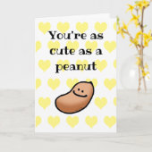Carte Tu es mignon comme un cacahuète (Fleur jaune)
