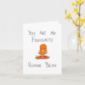 Carte Tu es mon haricot humain préféré (Fleur jaune)