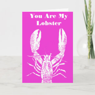 Carte Tu Es Mon Homard Jour Des Valentines Rose Et Clair