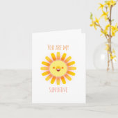 Carte "Tu es mon soleil" (Fleur jaune)