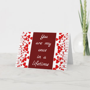 CARTE TU ES MON UNE FOIS DANS LA VIE "AIMER L'ANNIVERSAI