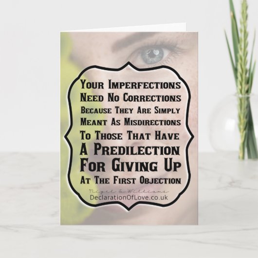 Carte Tu es parfait comme tu es (Devant)