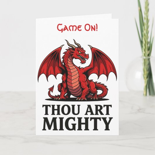 Carte Tu es Puissant Dragon Rouge (Devant)