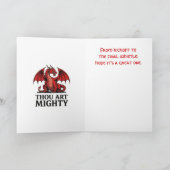 Carte Tu es Puissant Dragon Rouge (Intérieur)
