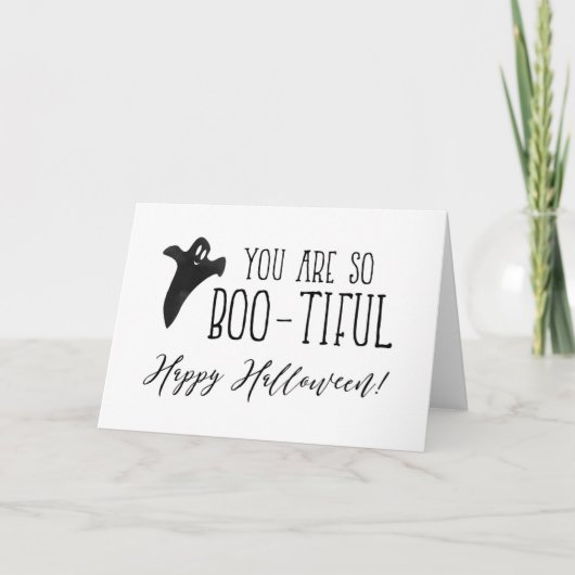 Carte Tu Es Si Mince Halloween Heureux (Devant)