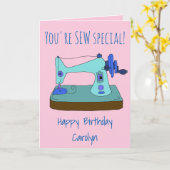 Carte Tu es spéciale ! Joyeux anniversaire avec ton nom (Fleur jaune)