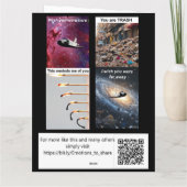 Carte Tu es TRISTE. (Dos)