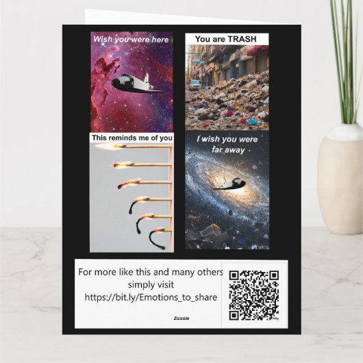 Carte Tu es TRISTE. (Dos)