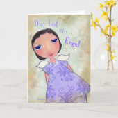 Carte Tu es un ange (Fleur jaune)