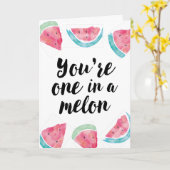 Carte Tu es un dans un anniversaire de melon (Fleur jaune)