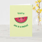 Carte Tu es un dans un melon drôle mignon joyeux anniver (Fleur jaune)