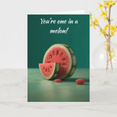 Carte Tu es un dans un melon ! - Vierge à l'intérieur (Fleur jaune)