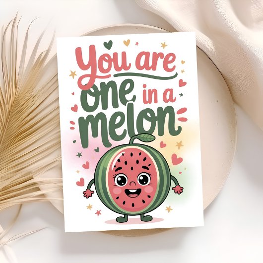 Carte tu es un dans une pastèque d'anniversaire