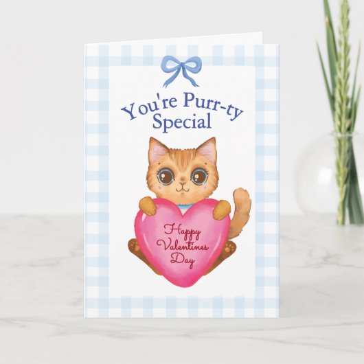 Carte Tu es une Chatte de la Saint-Valentin vraiment Spé (Devant)