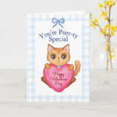 Carte Tu es une Chatte de la Saint-Valentin vraiment Spé (Fleur jaune)