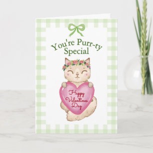 Carte Tu es une chatte spéciale pour la Saint-Valentin N