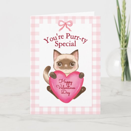 Carte Tu es une fête spéciale, chaton de la Saint-Valent (Devant)