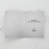 Carte Tu es une vieille citation drôle Typographie Noire (Intérieur)