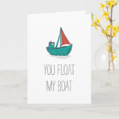 Carte Tu fais flotter mon bateau (Fleur jaune)