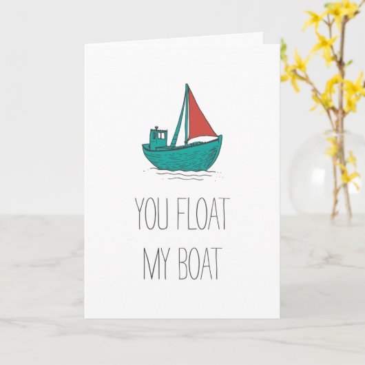 Carte Tu fais flotter mon bateau (Fleur jaune)