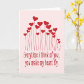 Carte Tu fais voler mon coeur Valentine (Fleur jaune)