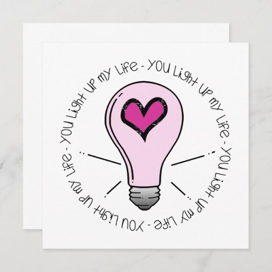 Carte Tu Illumines Ma Vie (Devant / Derrière)