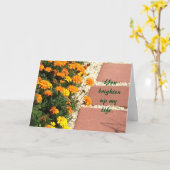 Carte Tu illumines ma vie Marigolds Greeting Card (Fleur jaune)