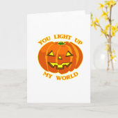 Carte Tu illumines mon Citrouille d'Halloween (Fleur jaune)