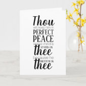 Carte Tu le garderas en paix parfaite - Prie pour toi (Fleur jaune)