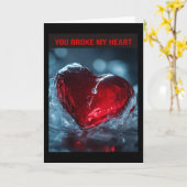 Carte Tu M'As Brisé Le Coeur. (Fleur jaune)