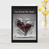 Carte Tu M'As Brisé Le Coeur. (Fleur jaune)