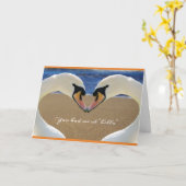 Carte Tu m'as eu à Hello I Love You Swan Card (Fleur jaune)