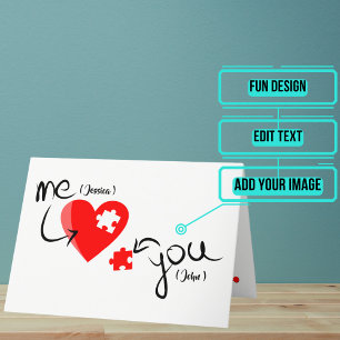 Carte "Tu me complètes" Jour des Valentines