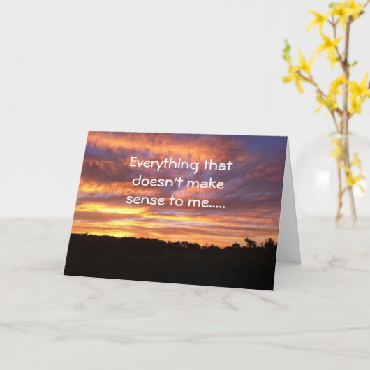 CARTE TU ME FAIS COMPRENDRE LA VIE - AMOUR D'ANNIVERSAIR (Fleur jaune)