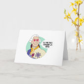 Carte "Tu me fais perdre la tête" dixit Louis XVI (Fleur jaune)