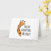 Carte Tu me girafes fou (Fleur jaune)