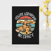 Carte Tu me girafes fou (Fleur jaune)