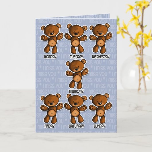 Carte Tu me manques (Fleur jaune)