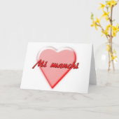 Carte 'Tu me manques' (Fleur jaune)