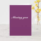 Carte Tu me manques (Fleur jaune)