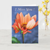 Carte Tu me manques ! (Fleur jaune)