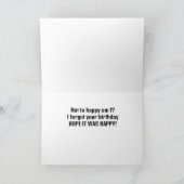 CARTE "TU ME MANQUES À ACTION DE GRÂCES" (Intérieur)